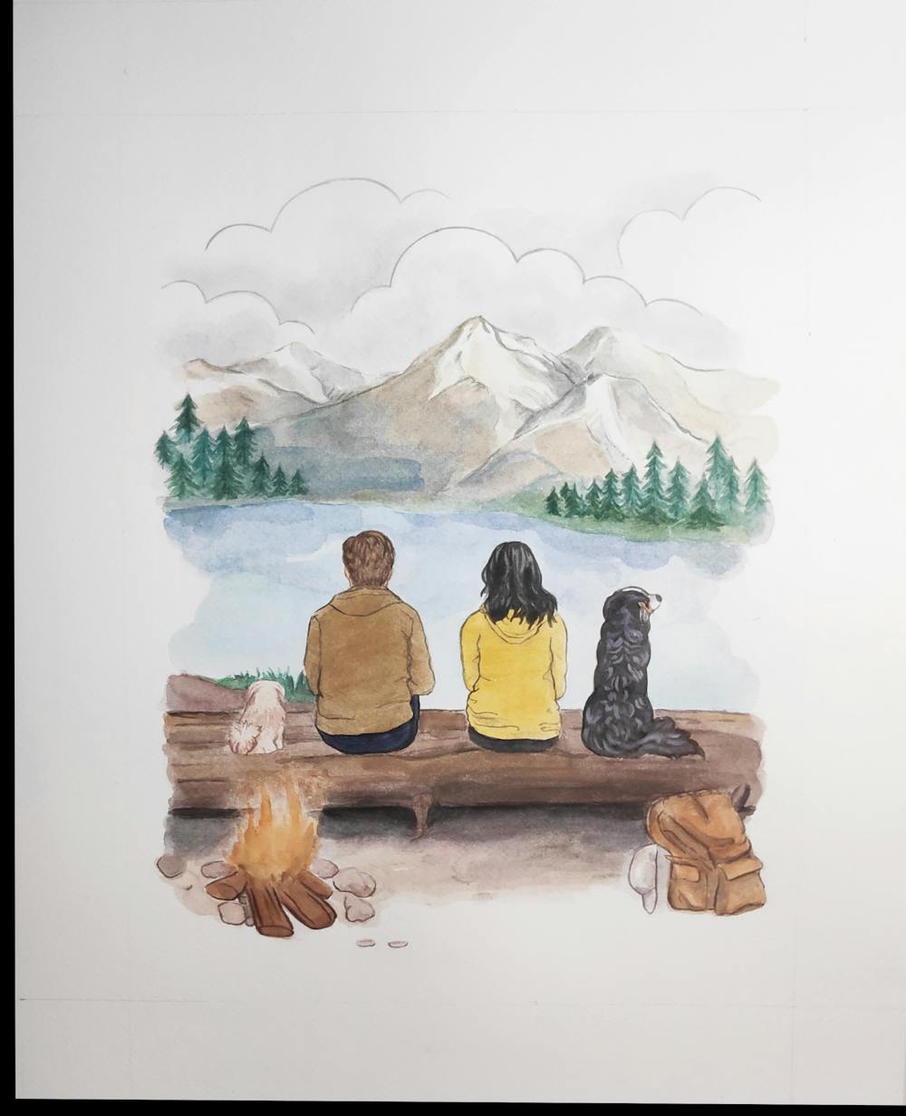 Artist-Rendered Painting